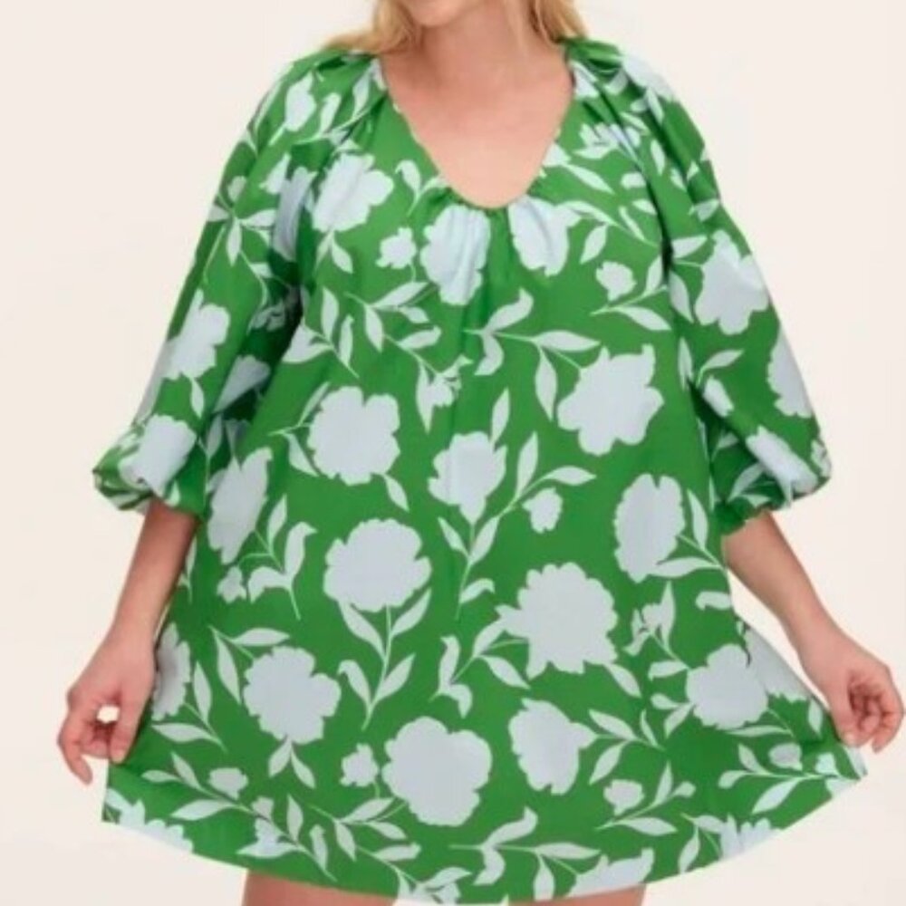 Kate Spade x Target | Classic Rose Poplin Long Sleeve Mini Dress | XL - …
